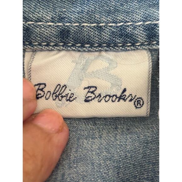 Bobbie Brooks vintage denim embroidered Christmas top, nostalgic, cozy, festive - Picture 6 of 7